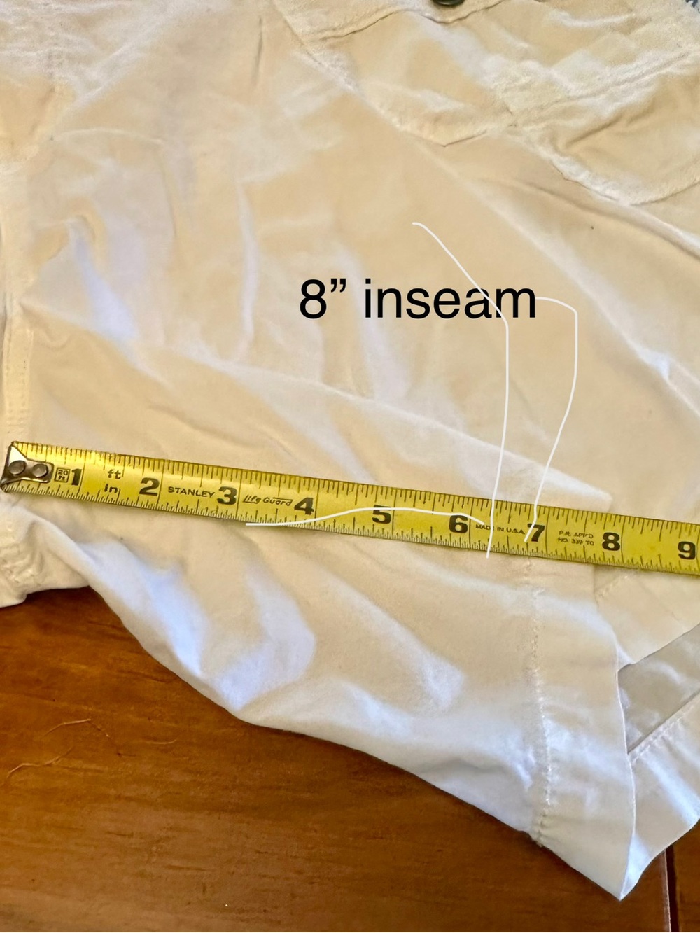 Lane Bryant White Cotton Blend Shorts - Size 20 - Picture 7 of 10